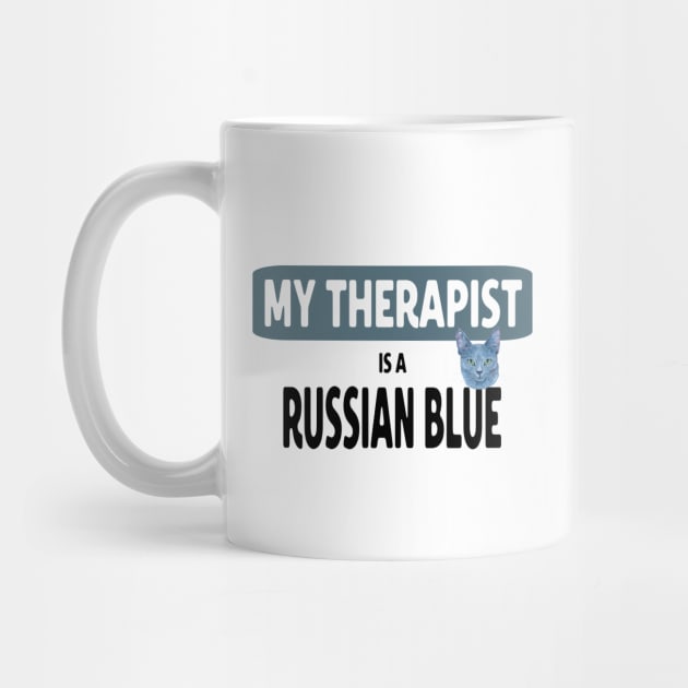 My therapist is a Russian blue cat by artsytee
